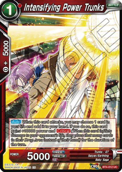 Intensifying Power Trunks (Reprint) (BT4-012) [Battle Evolution Booster] | Enigma On Main