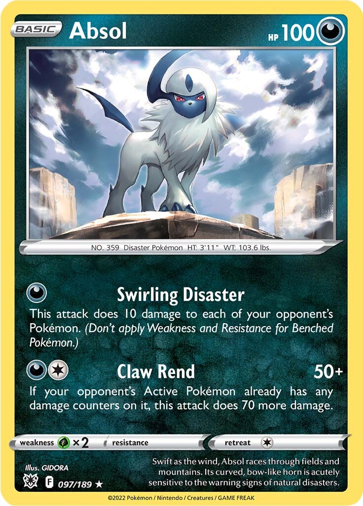 Absol (097/189) (Theme Deck Exclusive) [Sword & Shield: Astral Radiance] | Enigma On Main