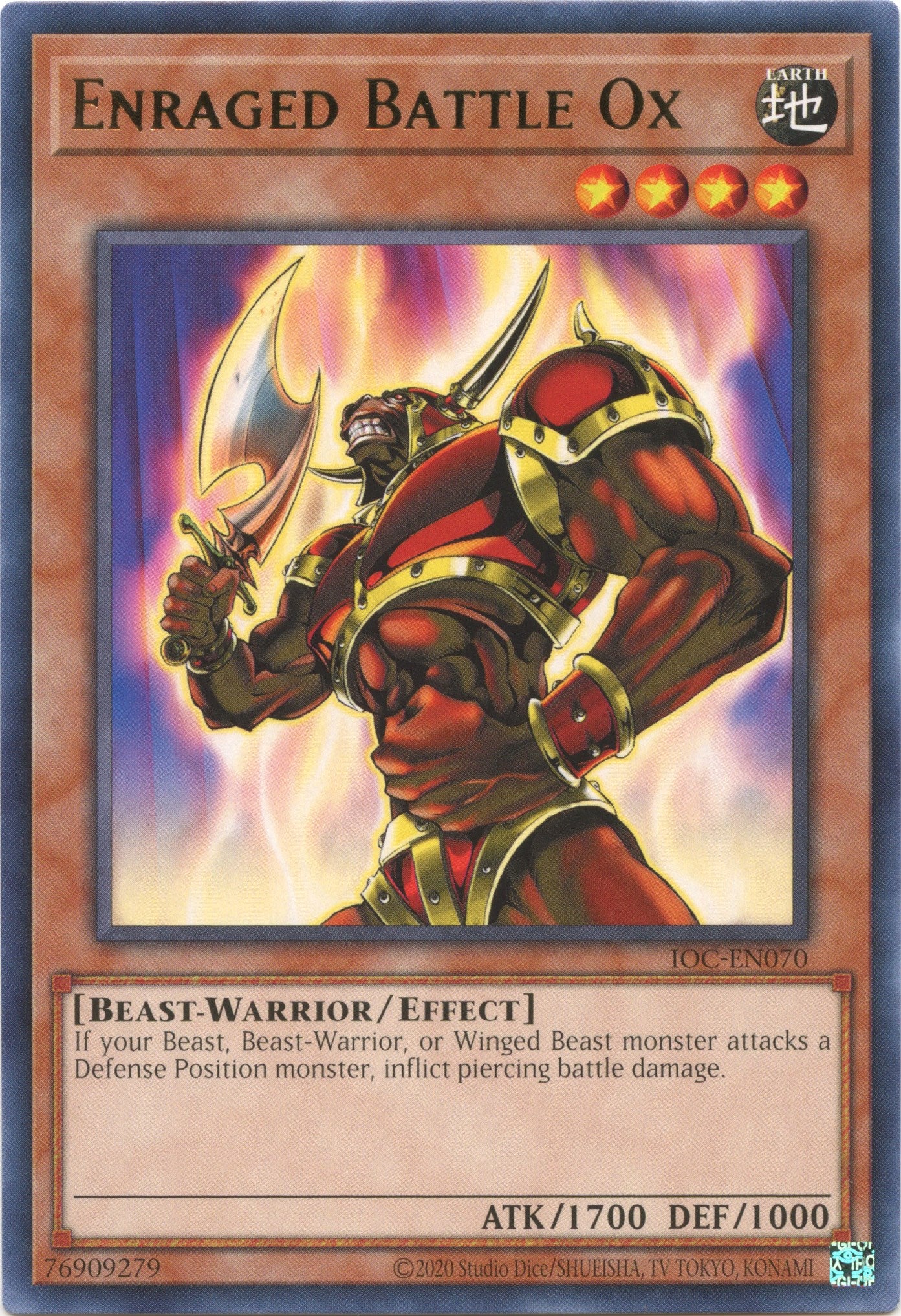 Enraged Battle Ox (25th Anniversary) [IOC-EN070] Rare | Enigma On Main