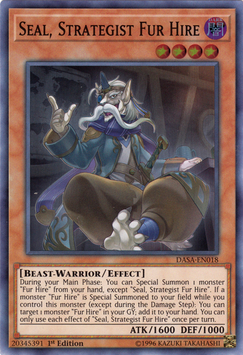 Seal, Strategist Fur Hire [DASA-EN018] Super Rare | Enigma On Main