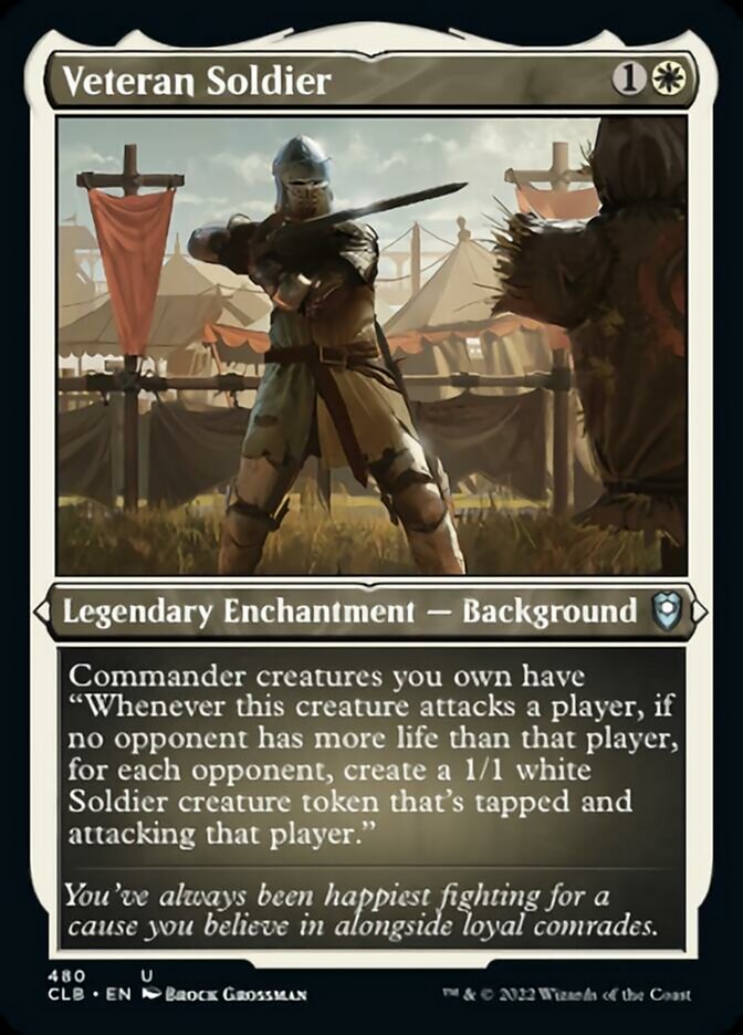Veteran Soldier (Foil Etched) [Commander Legends: Battle for Baldur's Gate] | Enigma On Main