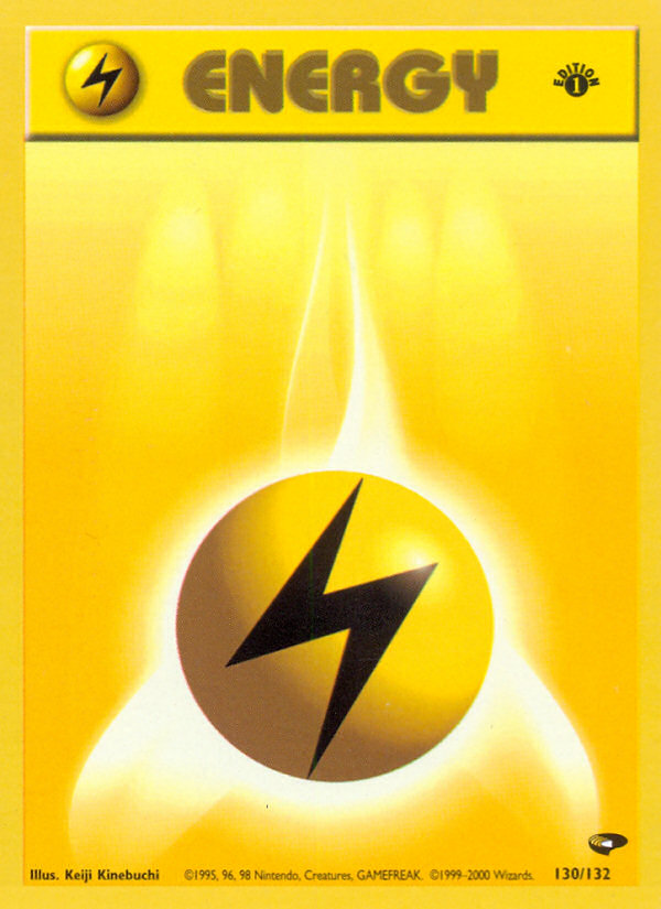 Lightning Energy (130/132) [Gym Challenge 1st Edition] | Enigma On Main