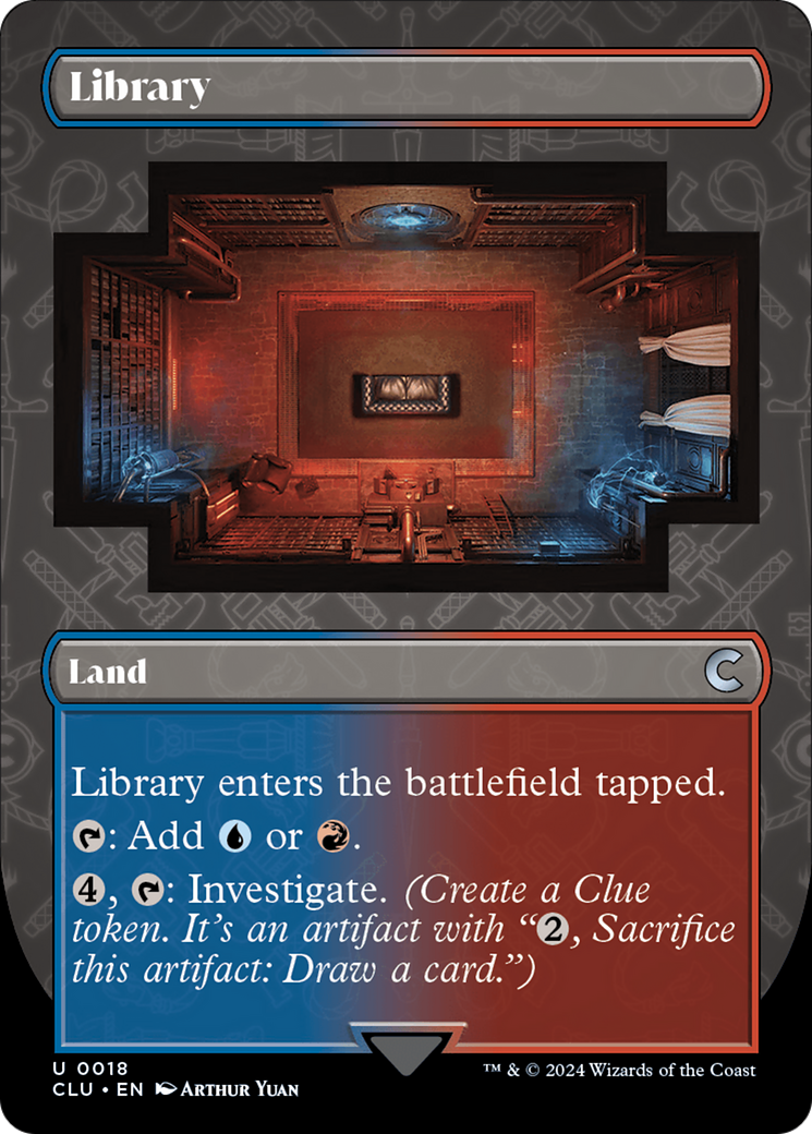 Library (Borderless) [Ravnica: Clue Edition] | Enigma On Main