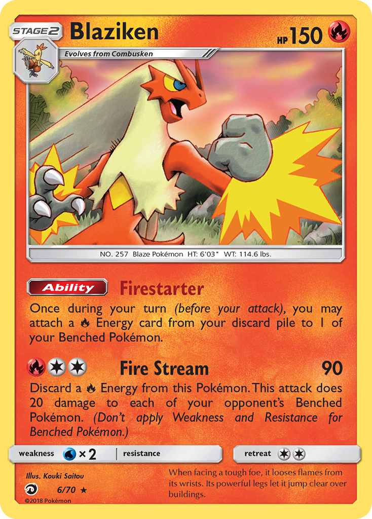 Blaziken (6/70) [Sun & Moon: Dragon Majesty] | Enigma On Main