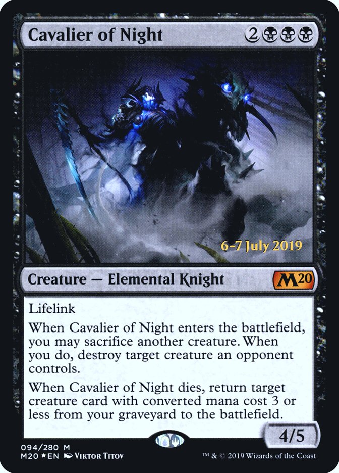 Cavalier of Night  [Core Set 2020 Prerelease Promos] | Enigma On Main