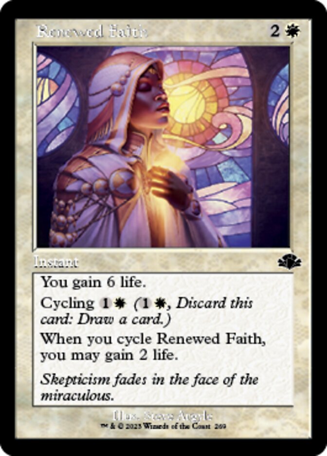 Renewed Faith (Retro) [Dominaria Remastered] | Enigma On Main