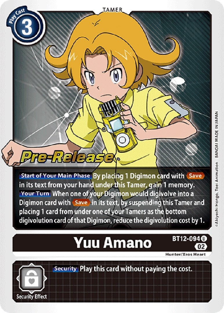 Yuu Amano [BT12-094] [Across Time Pre-Release Cards] | Enigma On Main