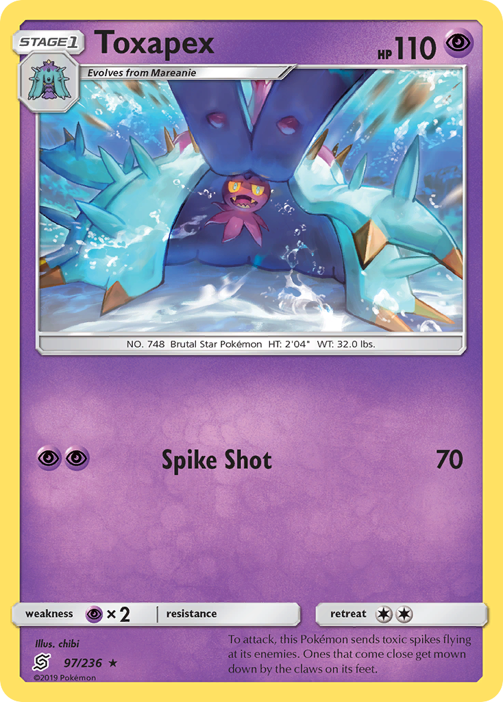 Toxapex (97/236) [Sun & Moon: Unified Minds] | Enigma On Main