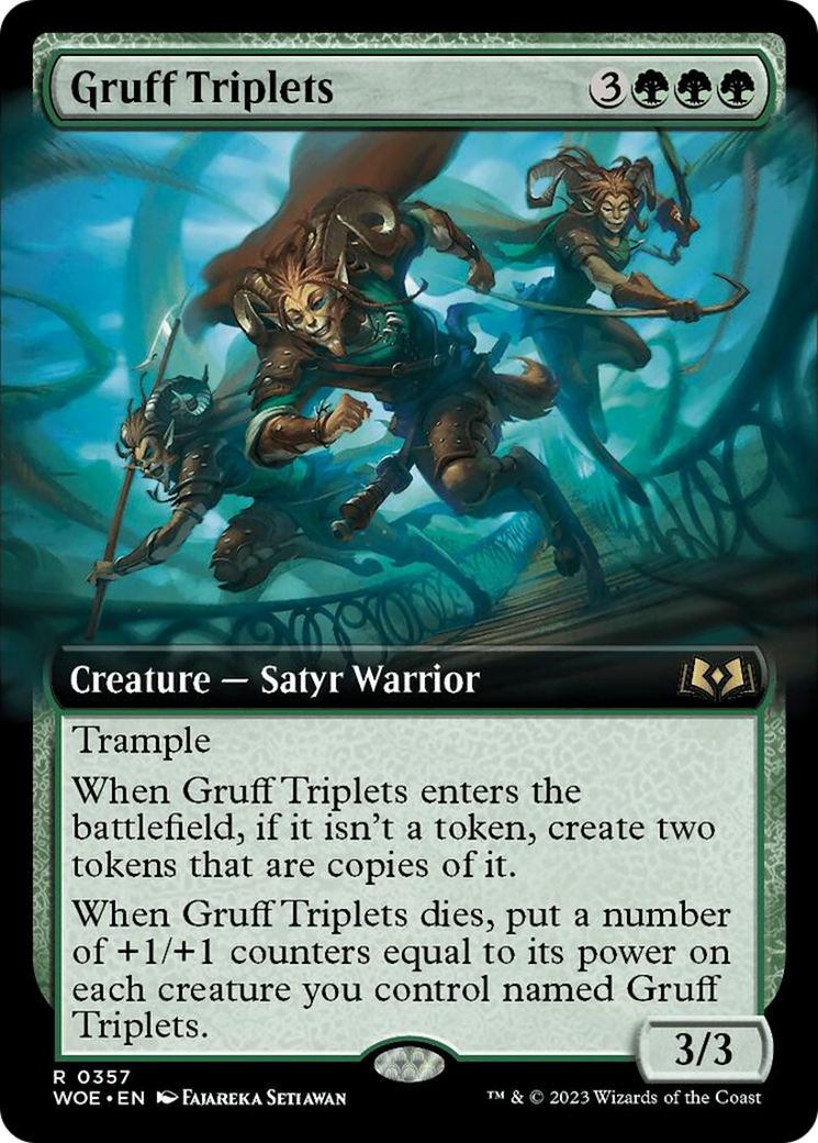 Gruff Triplets (Extended Art) [Wilds of Eldraine] | Enigma On Main