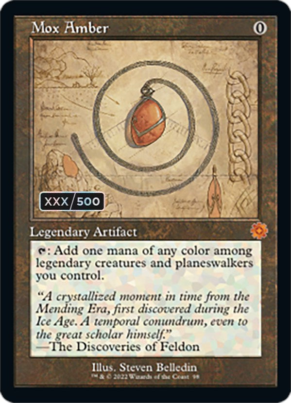 Mox Amber (Retro Schematic) (Serial Numbered) [The Brothers' War Retro Artifacts] | Enigma On Main