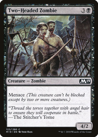 Two-Headed Zombie [Core Set 2019] | Enigma On Main