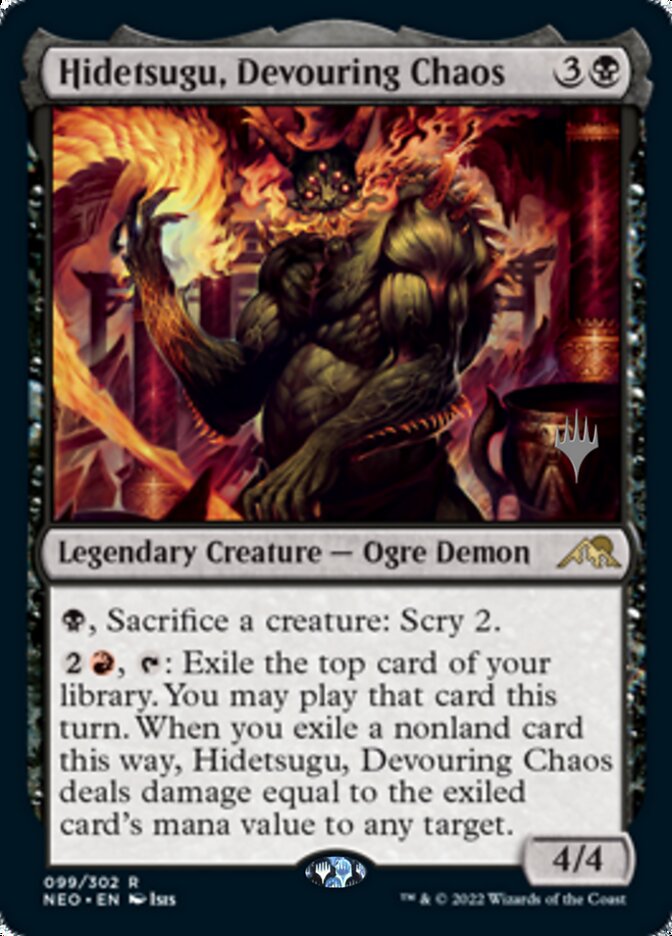 Hidetsugu, Devouring Chaos (Promo Pack) [Kamigawa: Neon Dynasty Promos] | Enigma On Main