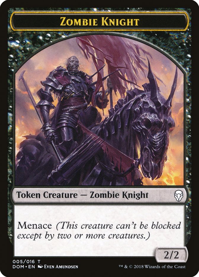 Zombie Knight [Dominaria Tokens] | Enigma On Main