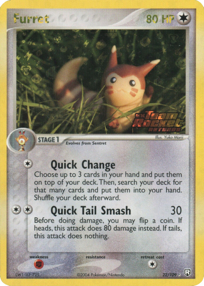 Furret (22/109) (Stamped) [EX: Team Rocket Returns] | Enigma On Main