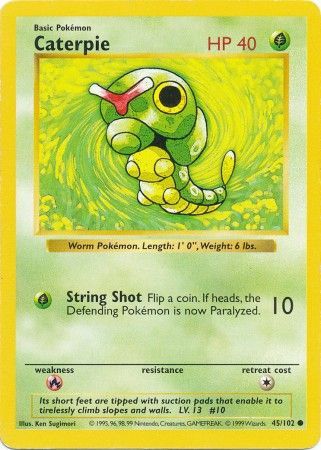 Caterpie (45/102) [Base Set Shadowless Unlimited] | Enigma On Main