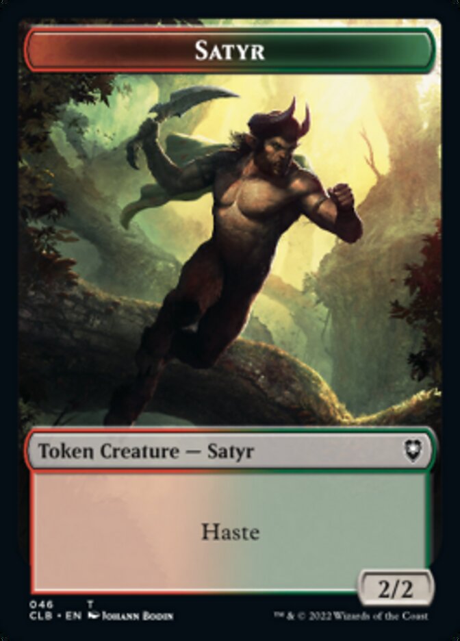 Satyr // Beast Double-sided Token [Commander Legends: Battle for Baldur's Gate Tokens] | Enigma On Main