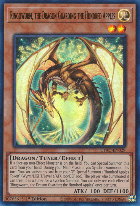 Ringowurm, the Dragon Guarding the Hundred Apples [CYAC-EN029] Ultra Rare | Enigma On Main