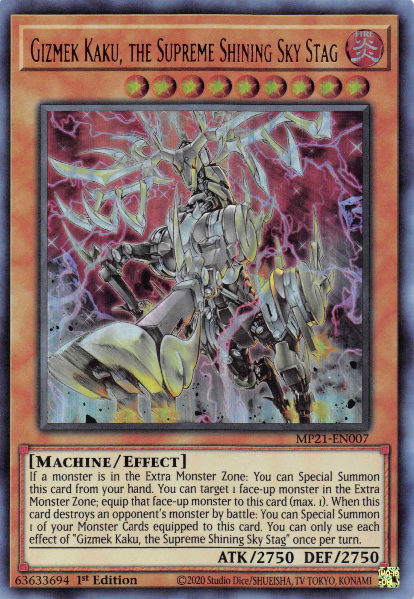 Gizmek Kaku, the Supreme Shining Sky Stag [MP21-EN007] Ultra Rare | Enigma On Main