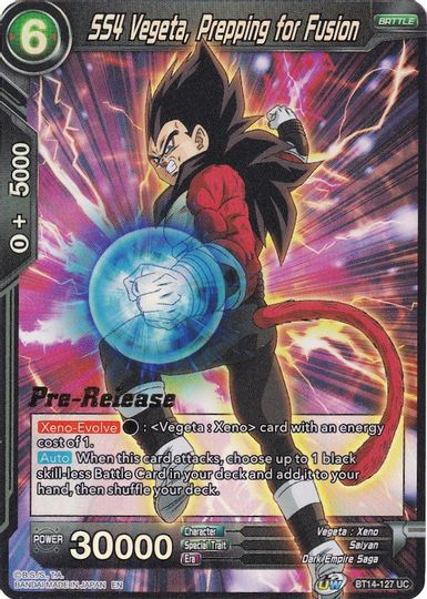 SS4 Vegeta, Prepping for Fusion (BT14-127) [Cross Spirits Prerelease Promos] | Enigma On Main