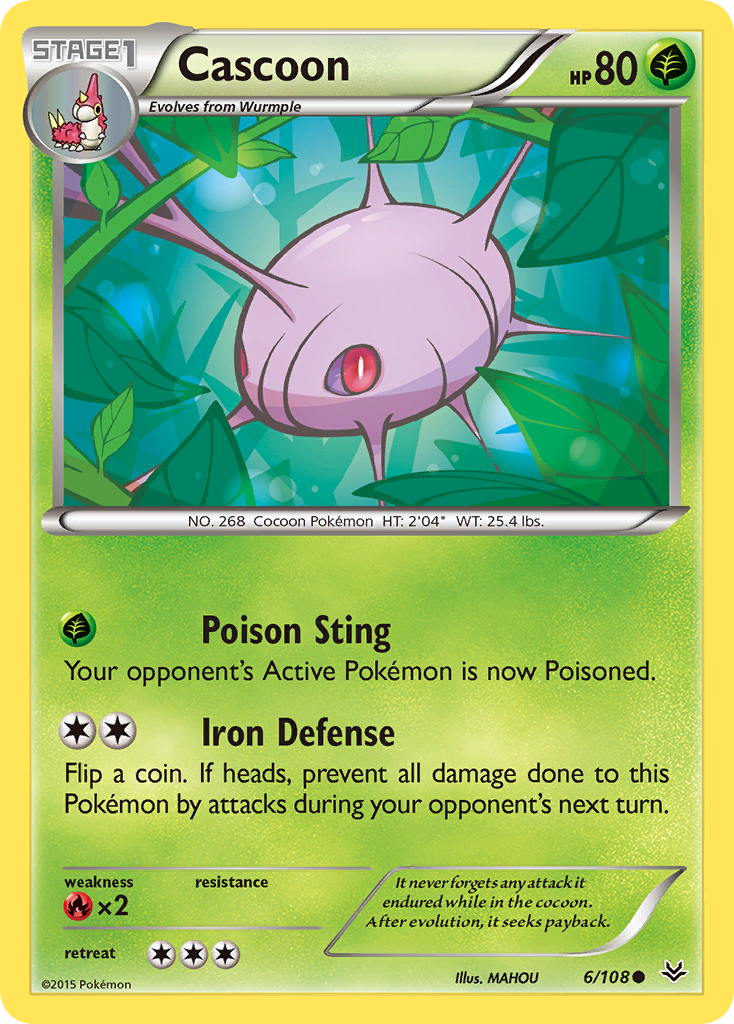 Cascoon (6/108) [XY: Roaring Skies] | Enigma On Main