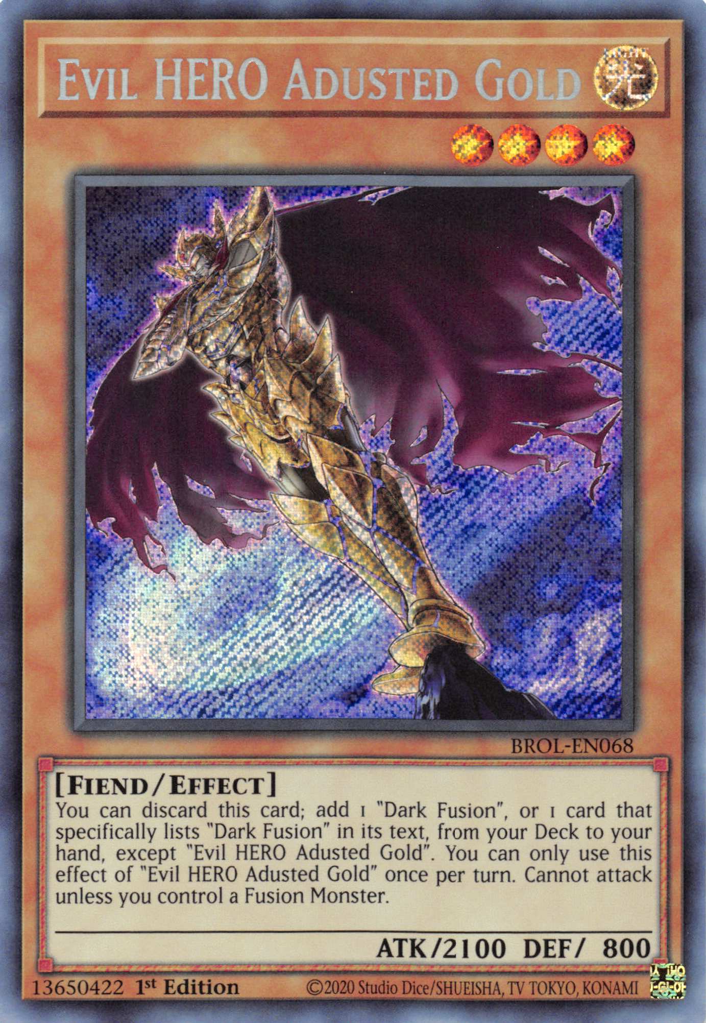 Evil HERO Adusted Gold [BROL-EN068] Secret Rare | Enigma On Main