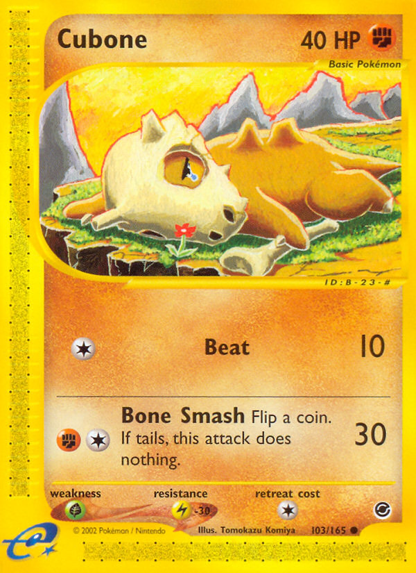 Cubone (103/165) [Expedition: Base Set] | Enigma On Main