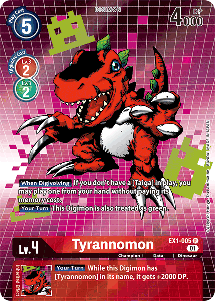 Tyrannomon [EX1-005] (Alternate Art) [Classic Collection] | Enigma On Main