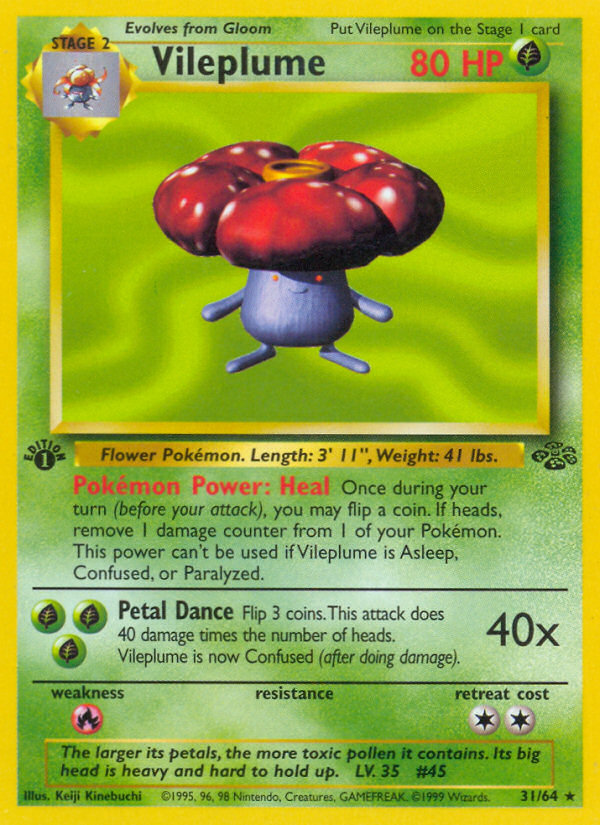 Vileplume (31/64) [Jungle 1st Edition] | Enigma On Main