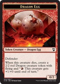 Dragon Egg // Dragon Double-sided Token [Commander 2018 Tokens] | Enigma On Main