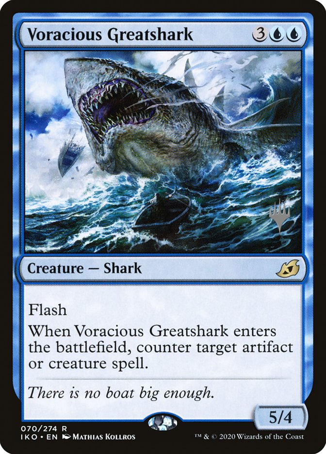 Voracious Greatshark (Promo Pack) [Ikoria: Lair of Behemoths Promos] | Enigma On Main