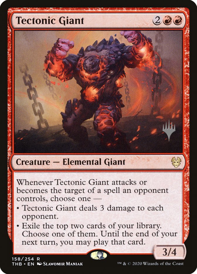 Tectonic Giant (Promo Pack) [Theros Beyond Death Promos] | Enigma On Main