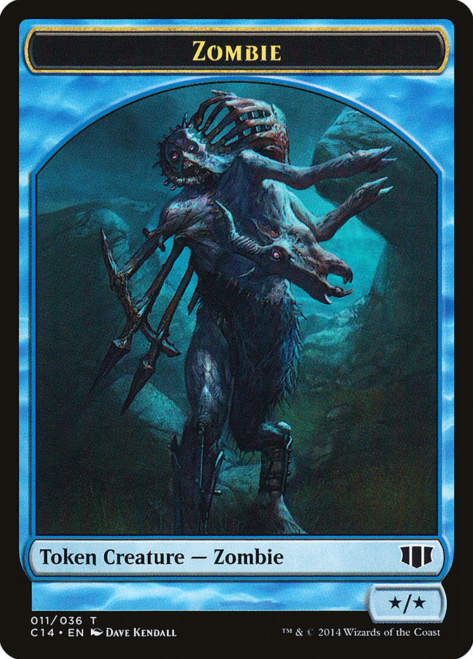 Fish // Zombie (011/036) Double-sided Token [Commander 2014 Tokens] | Enigma On Main