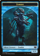 Teferi, Temporal Archmage Emblem // Zombie (011/036) Double-sided Token [Commander 2014 Tokens] | Enigma On Main