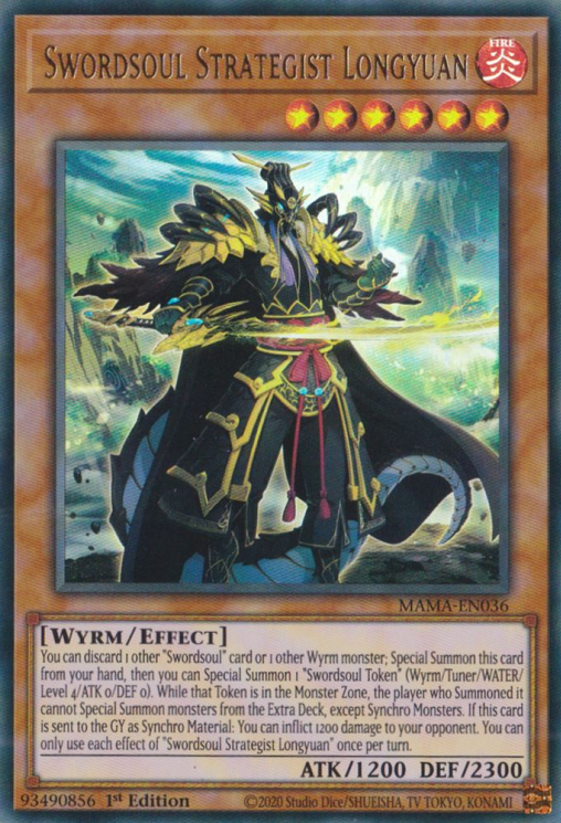 Swordsoul Strategist Longyuan [MAMA-EN036] Ultra Rare | Enigma On Main