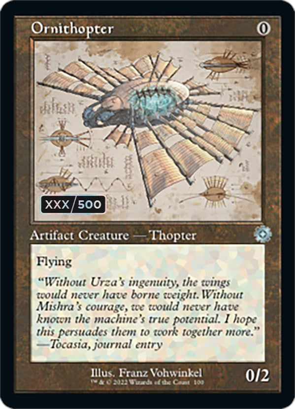 Ornithopter (Retro Schematic) (Serial Numbered) [The Brothers' War Retro Artifacts] | Enigma On Main