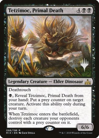 Tetzimoc, Primal Death [Rivals of Ixalan Promos] | Enigma On Main