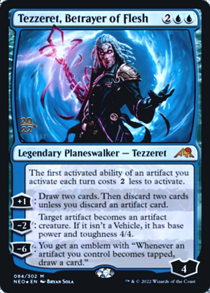 Tezzeret, Betrayer of Flesh [Kamigawa: Neon Dynasty Prerelease Promos] | Enigma On Main