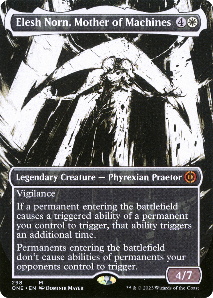 Elesh Norn, Mother of Machines (Borderless Ichor) [Phyrexia: All Will Be One] | Enigma On Main