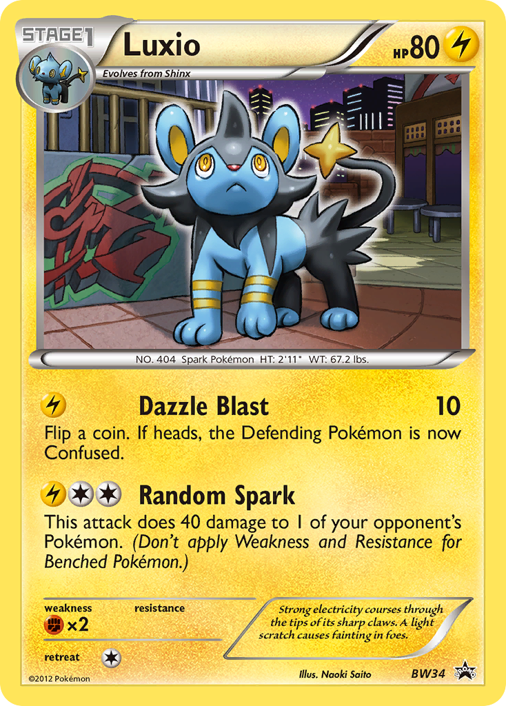 Luxio (BW34) [Black & White: Black Star Promos] | Enigma On Main