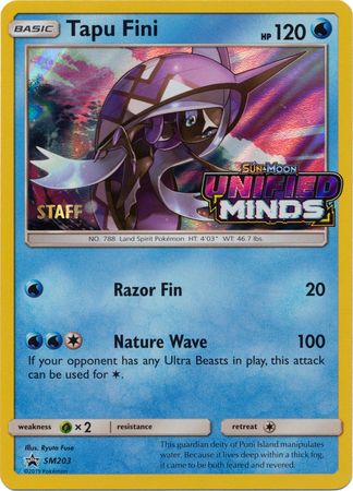 Tapu Fini (SM203) (Staff Prerelease Promo) [Sun & Moon: Black Star Promos] | Enigma On Main