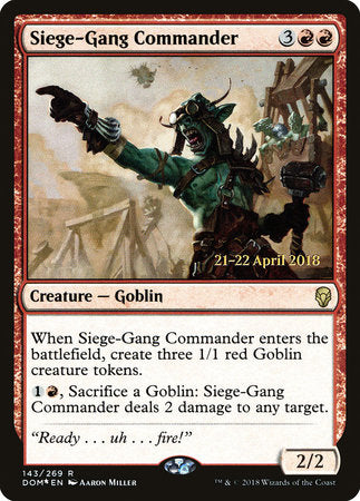 Siege-Gang Commander [Dominaria Promos] | Enigma On Main