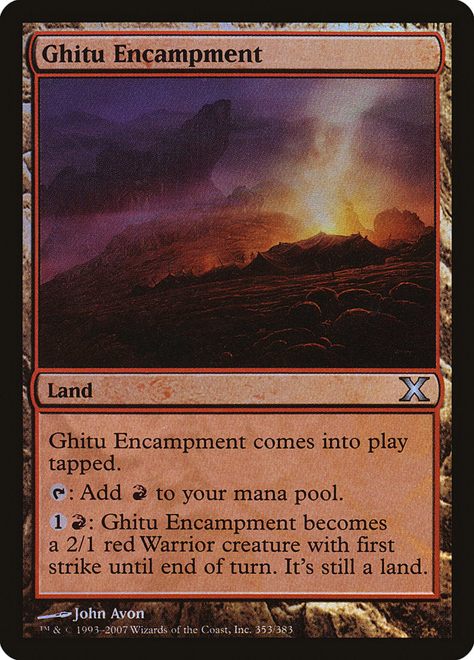 Ghitu Encampment (Premium Foil) [Tenth Edition] | Enigma On Main