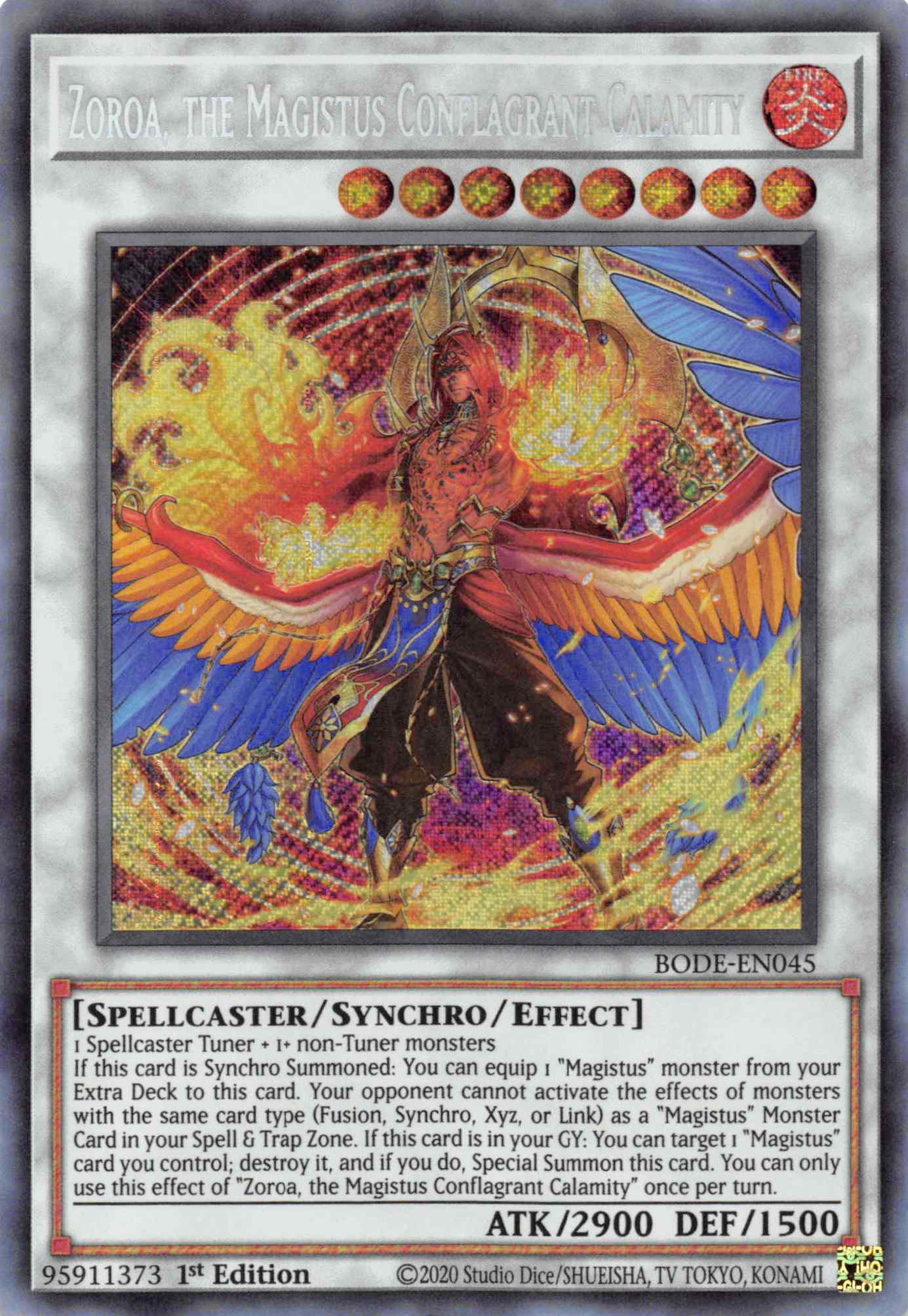 Zoroa, the Magistus Conflagrant Calamity [BODE-EN045] Secret Rare | Enigma On Main