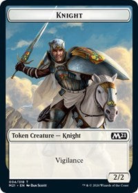 Knight // Zombie Double-sided Token [Core Set 2021 Tokens] | Enigma On Main