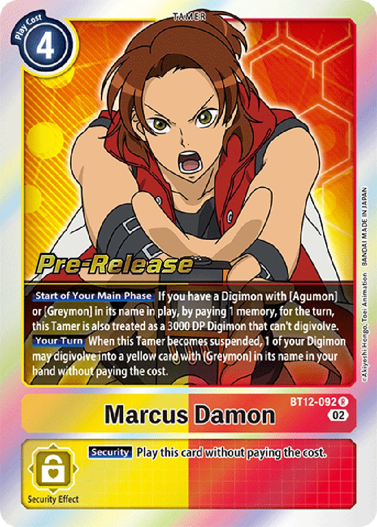 Marcus Damon [BT12-092] [Across Time Pre-Release Cards] | Enigma On Main