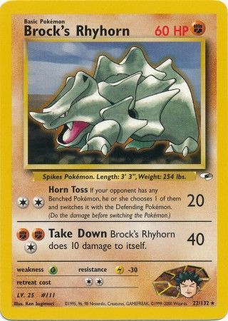 Brock's Rhyhorn (22/132) [Gym Heroes Unlimited] | Enigma On Main