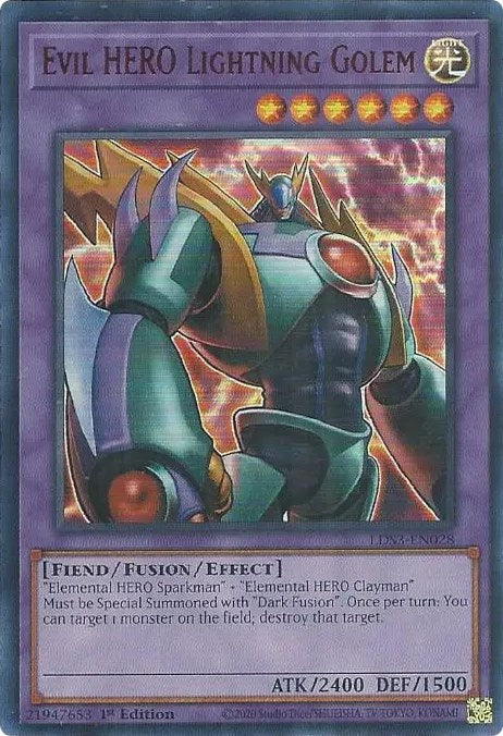 Evil HERO Lightning Golem (Red) [LDS3-EN028] Ultra Rare | Enigma On Main
