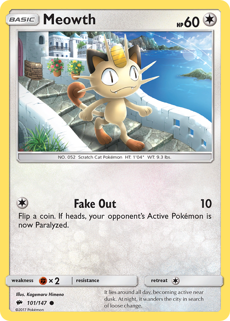 Meowth (101/147) [Sun & Moon: Burning Shadows] | Enigma On Main