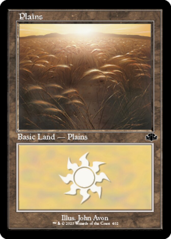 Plains (402) (Retro) [Dominaria Remastered] | Enigma On Main