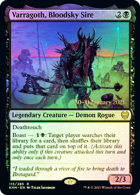 Varragoth, Bloodsky Sire  [Kaldheim Prerelease Promos] | Enigma On Main